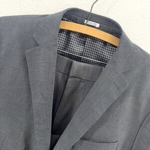 Saddlebred Suit Mens 40R 34x32 Grey Micro Pattern Blazer Pants Formal Classic